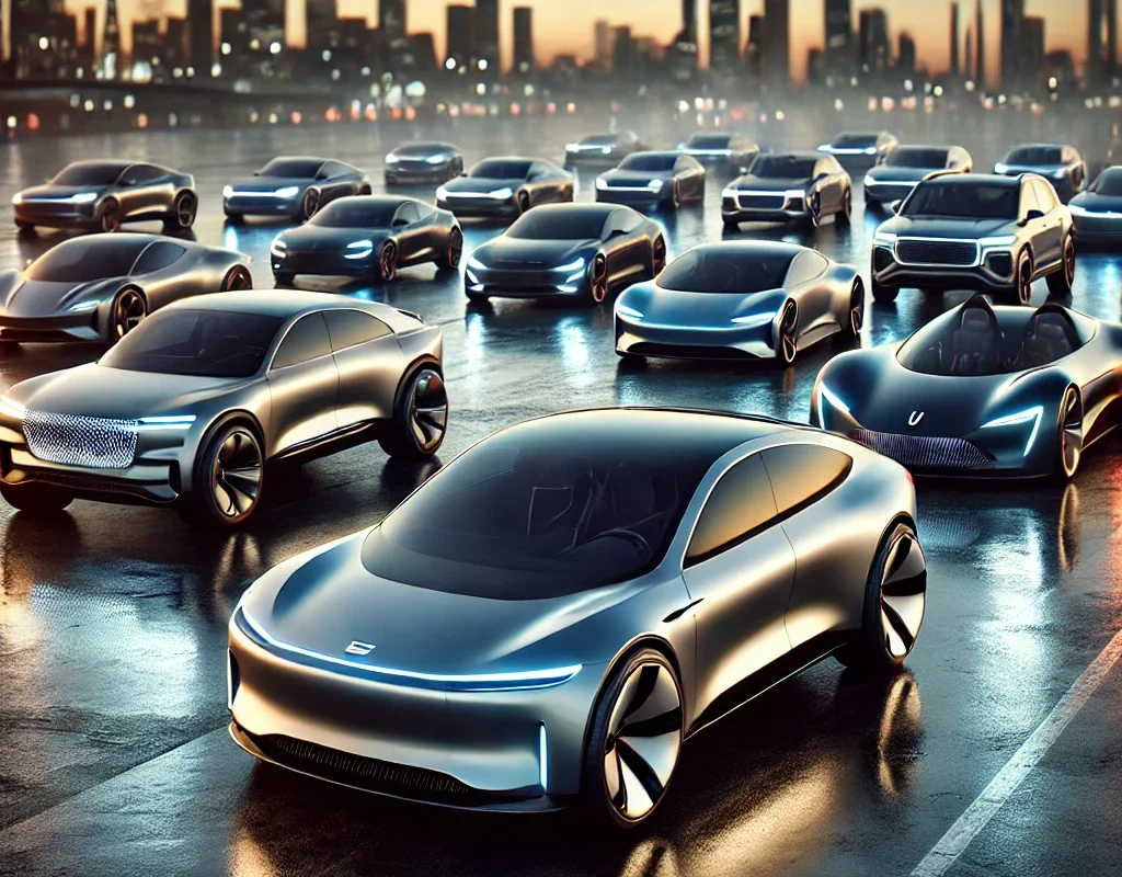 A lineup of the top 10 latest car models for 2024, showcasing sleek designs and cutting-edge technology